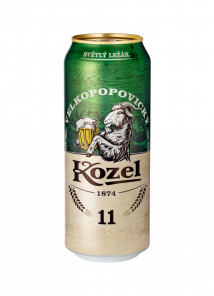 Velkopopovický Kozel 11, plech 0,5l - Nápoje Šípek